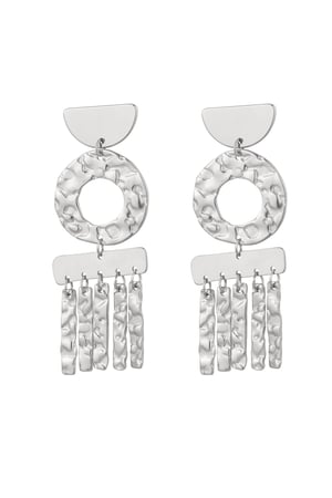 Statement earrings decoration - silver color Stainless Steel h5 