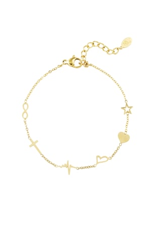 Armband-Charms - Goldfarbe Edelstahl h5 