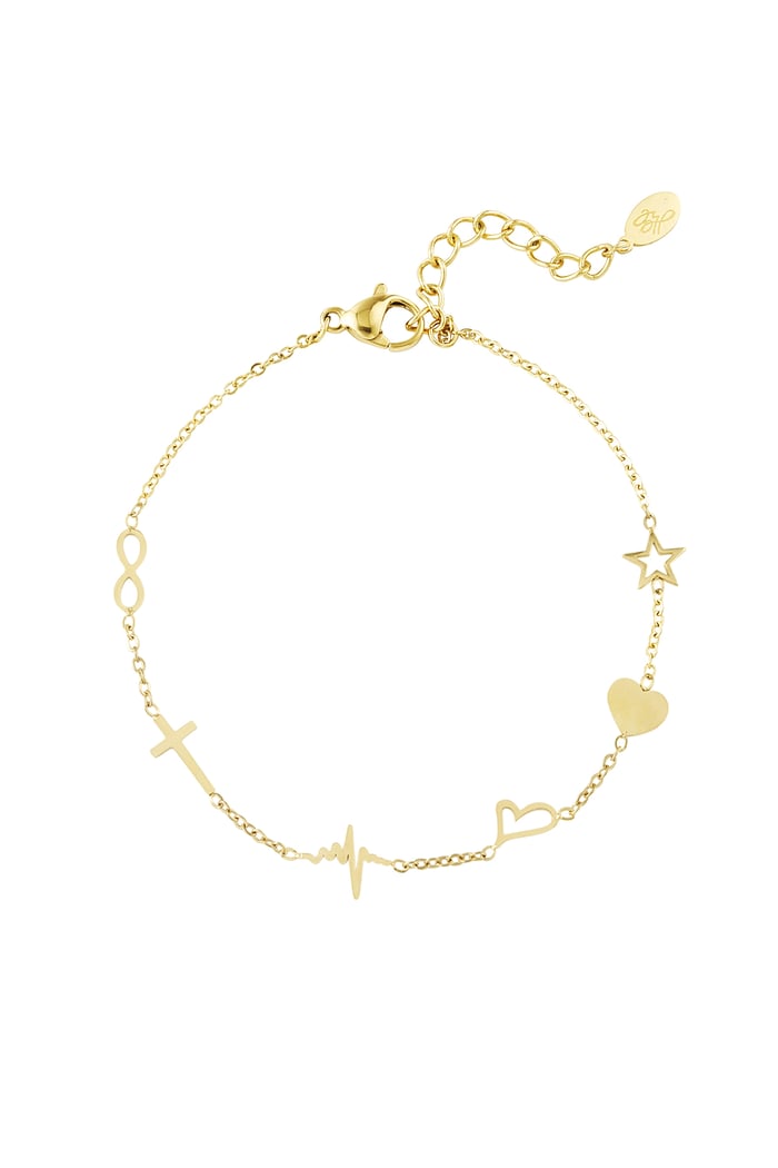 Armband-Charms - Goldfarbe Edelstahl 