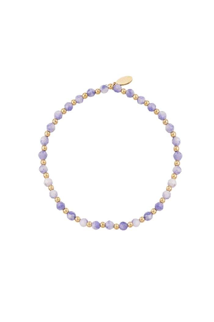 Beaded bracelet - light purple/Gold color 