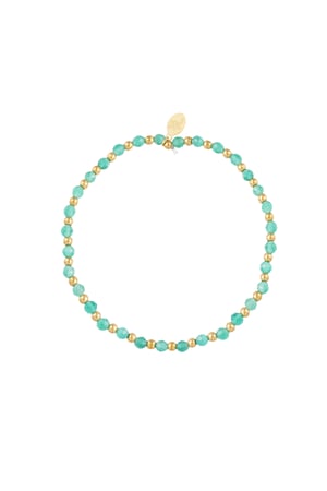 Beaded bracelet - turquoise/Gold color h5 