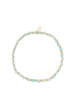 Blue & Gold / Beaded bracelet - Gold color/blue Picture9