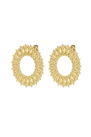 Sun statement earrings - Gold color h5 