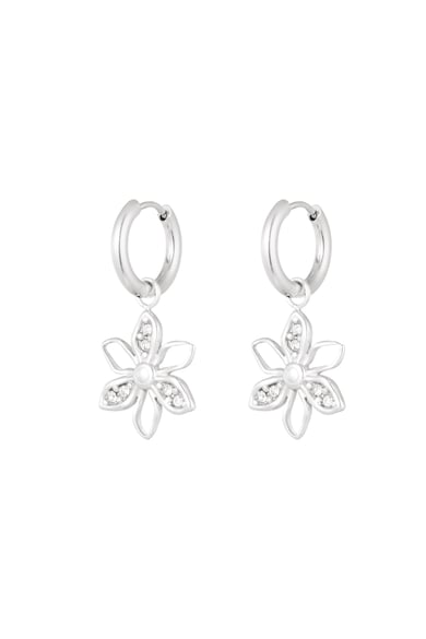 earrings wild flower with stones h5 