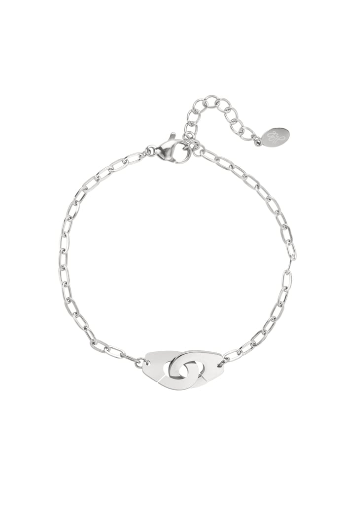 Bracelet connected link - Silver Color color 