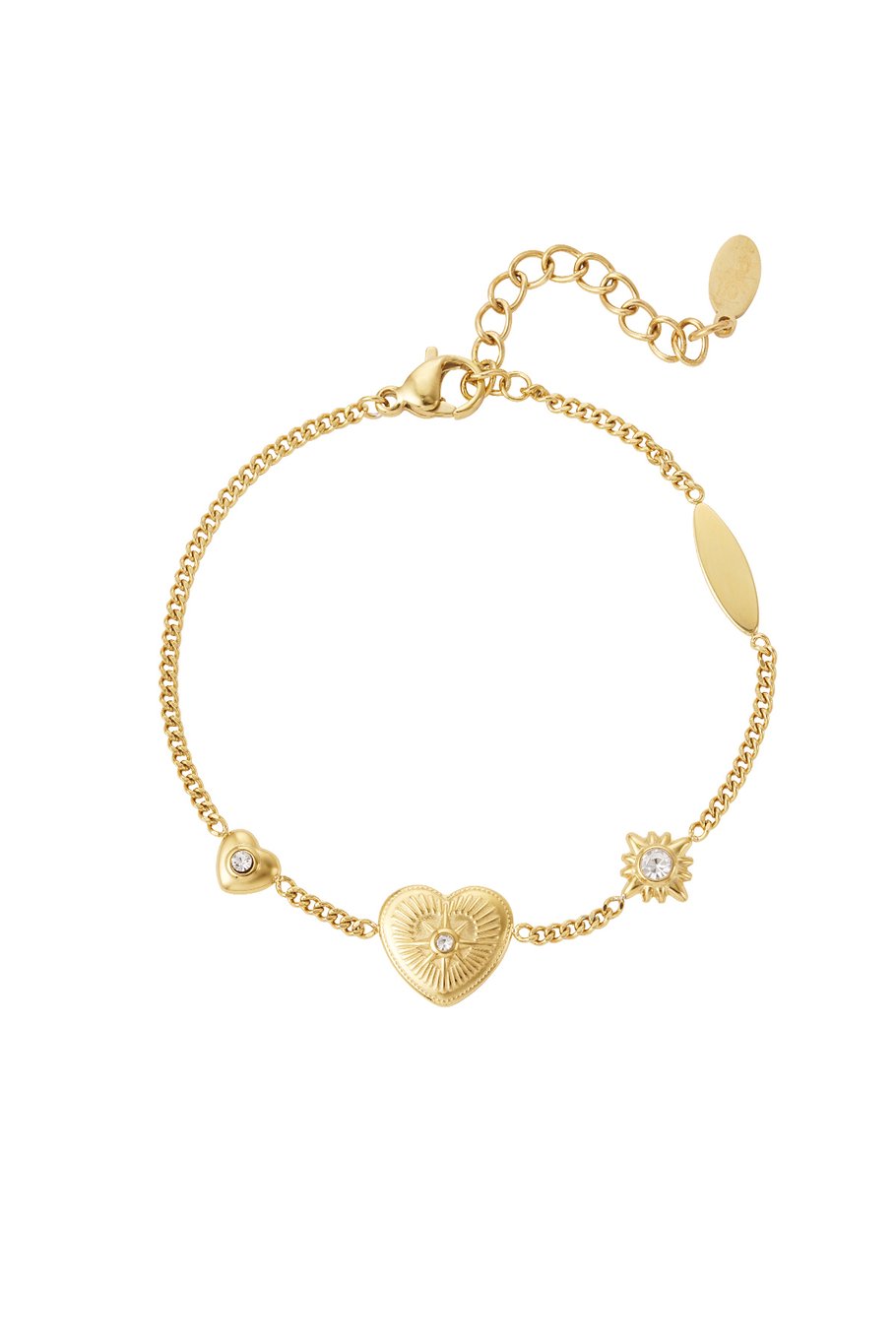 Bracelet links with charms - Gold color 