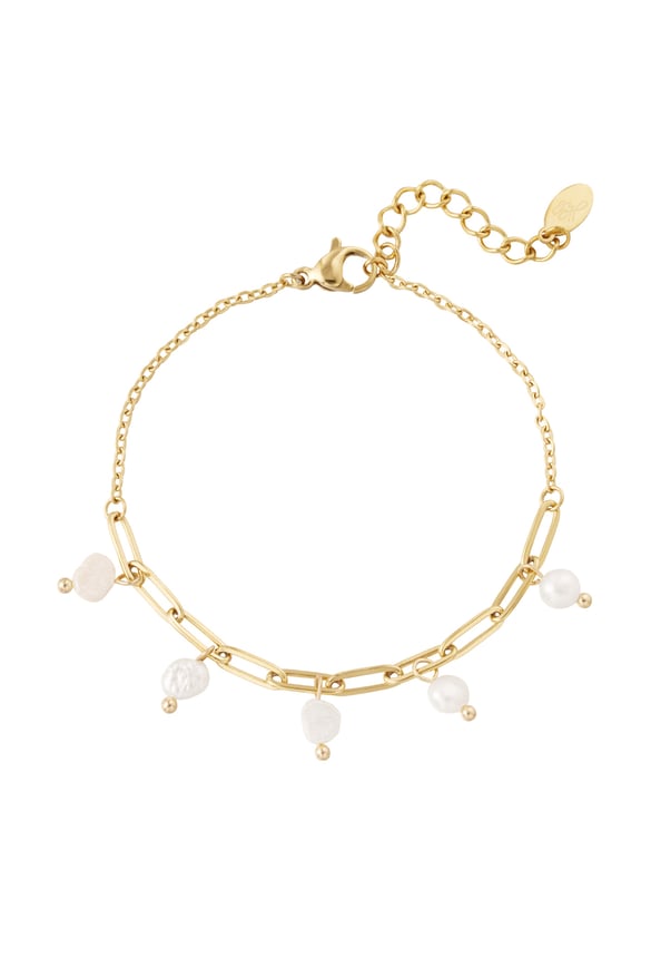 link bracelet with pearls 2