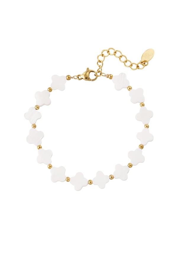 bracelet sea shells clovers