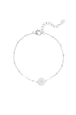 Armband mit Charm und Perlen – Silber h5 