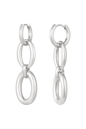 Earrings basic links - Silver Color color h5 