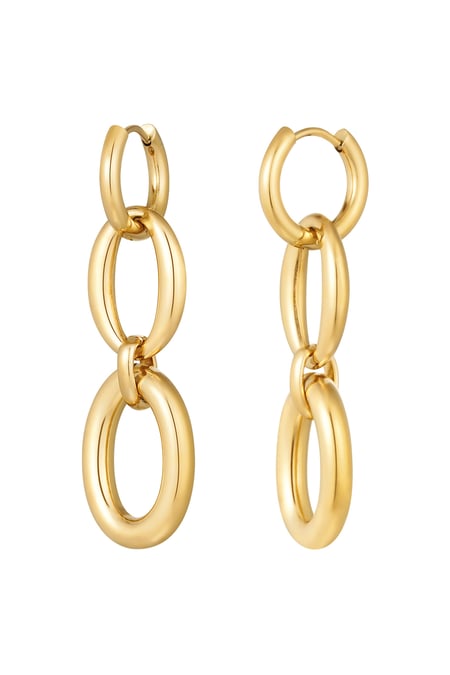 Earrings basic links - Gold color