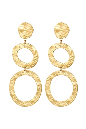 Earrings statement rings - Gold color h5 