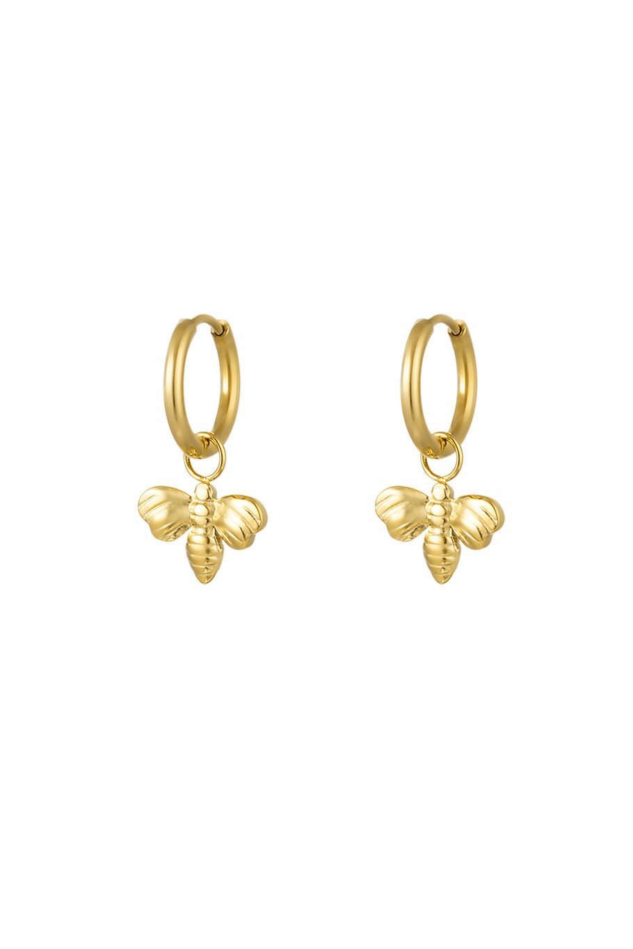 orecchini con charm &quot;ape&quot; - colore oro (Pack with plastic bag) 