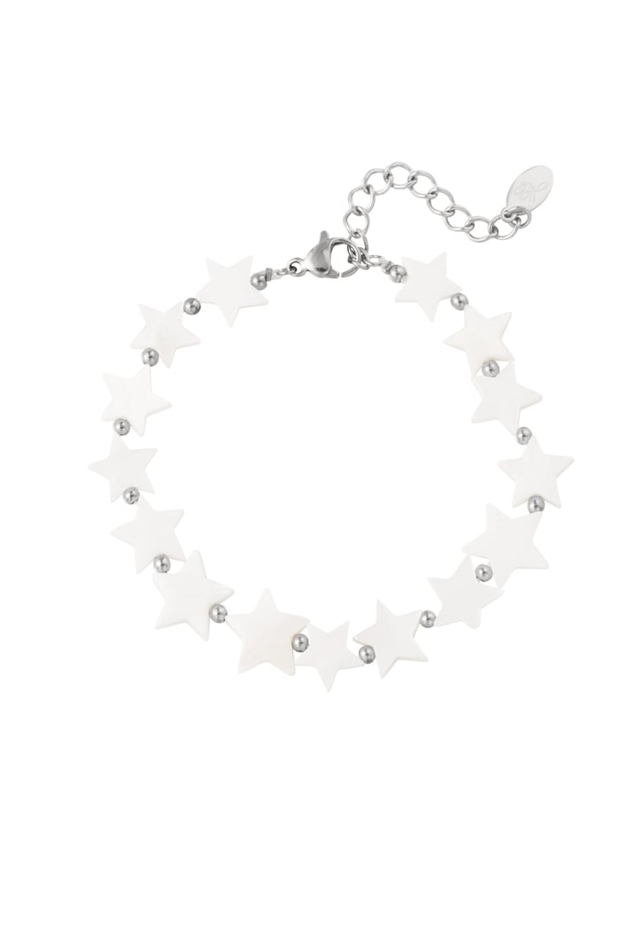 Bracelet seashell stars - Silver Color color 