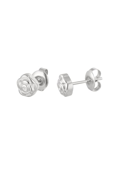 Ear studs rose - Silver Color color