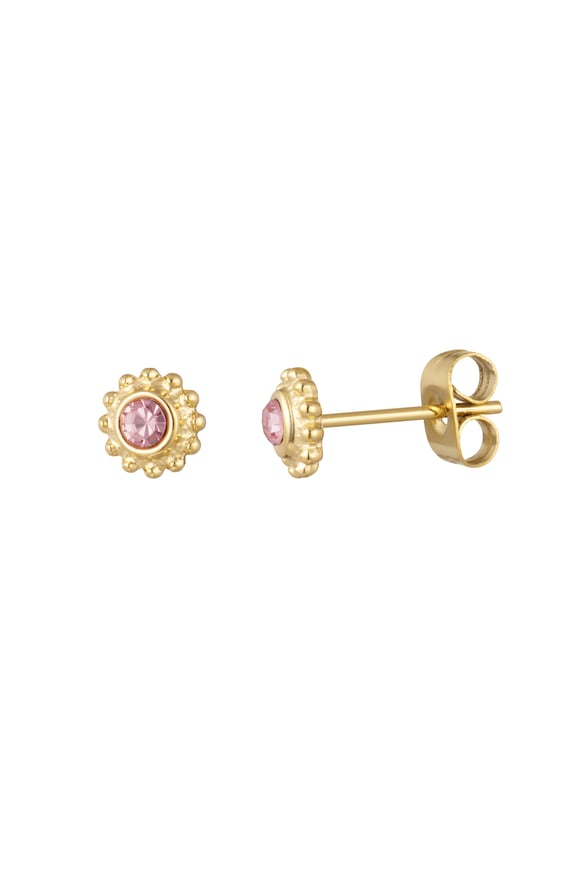 ear studs moon - pink  2