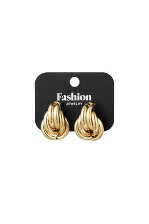 Earrings playful shape - Gold color h5 Picture5