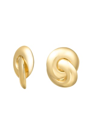 Earrings curl - Gold Color Metal h5 