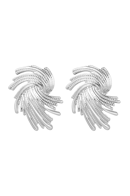 Earrings twizzel - silver color Alloy 2