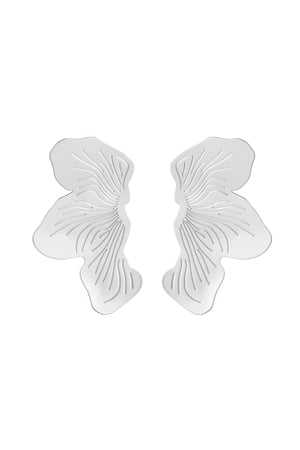 Ear stud butterfly look - silver color Copper h5 