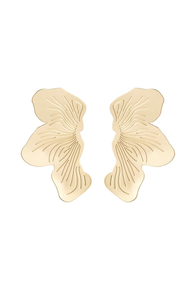 Ear stud butterfly look - Gold Color Copper h5 