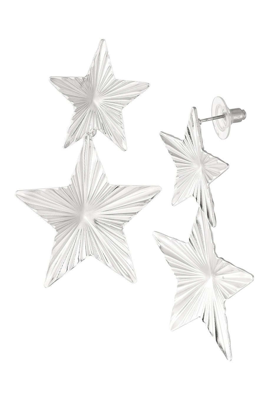 earrings 2 stars with print 