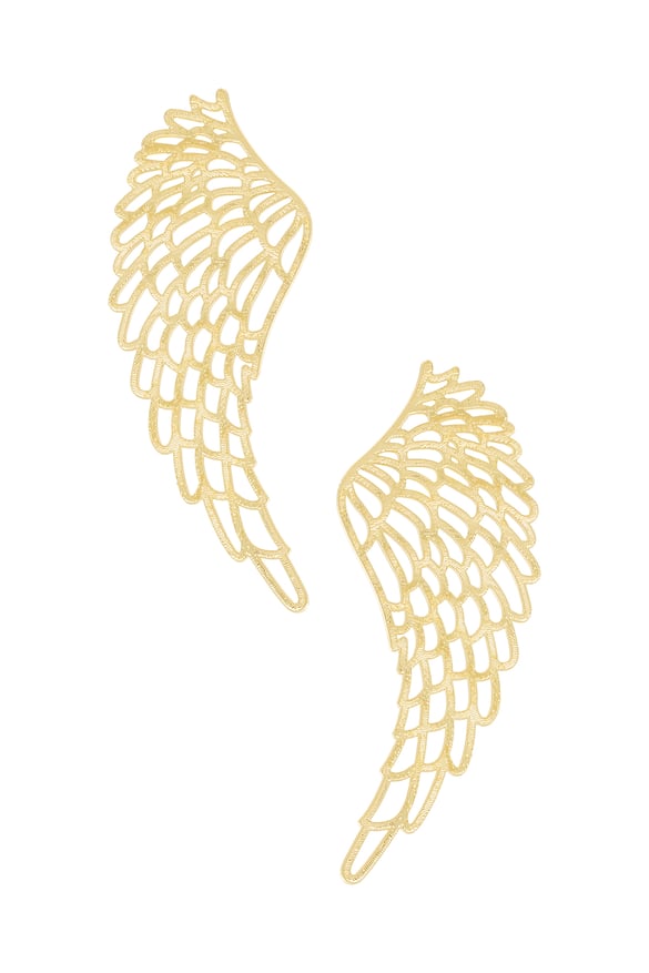 Ohrringe Flügel – Goldfarbe - Goldfarbefarbe