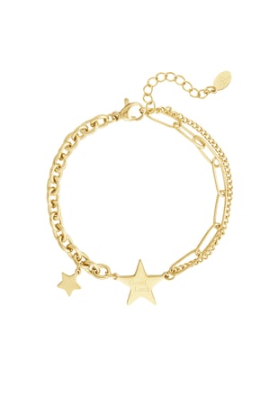 Link bracelet stars - Gold color h5 