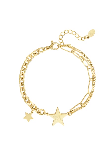 Pulsera de eslabones estrellas - Color dorado 2