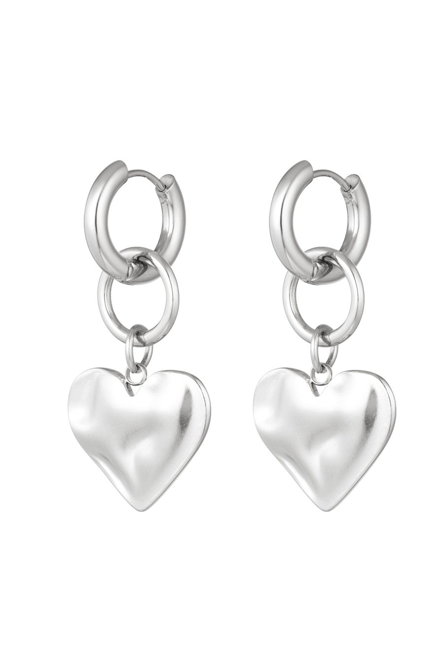 earrings with heart charm 
