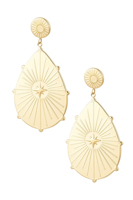 Earrings large charm - Gold color