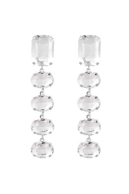 Boucles d'oreilles perles de verre party - Cuivre argenté