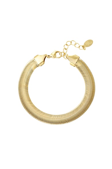 Bracelet flat with print - Silver Color color h5 