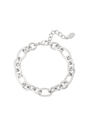 Link bracelet different links - Silver Color color h5 