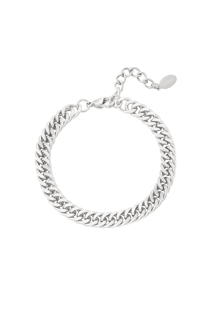 Link bracelet robust - Silver Color color 