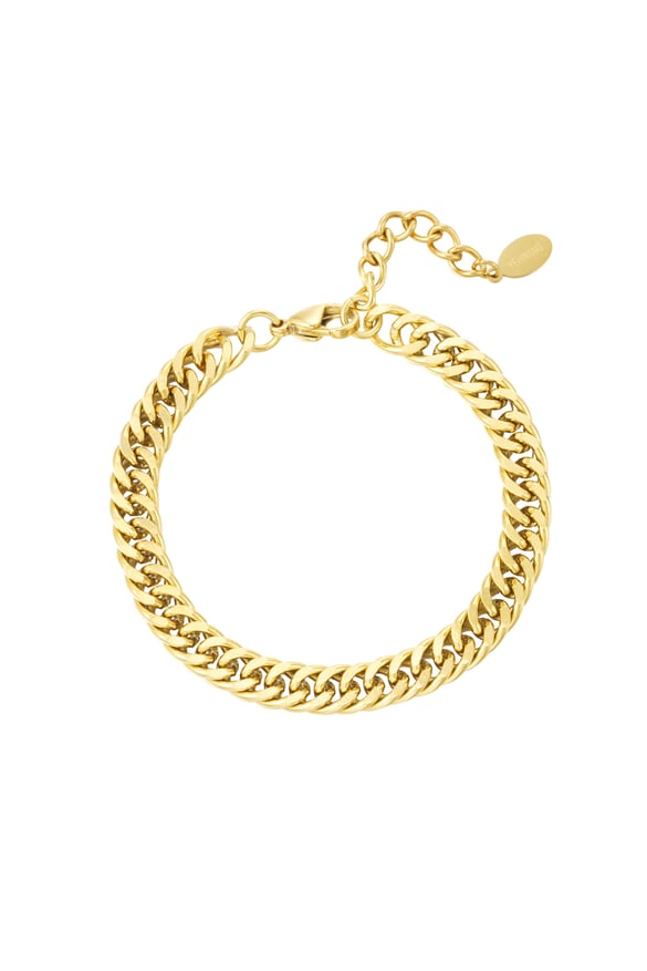 bracciale a maglie robusto - colore oro 2