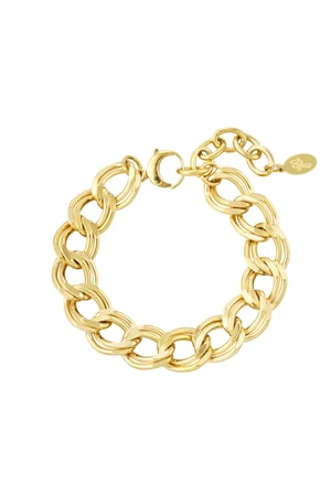 Coarse link bracelet - Gold color h5 