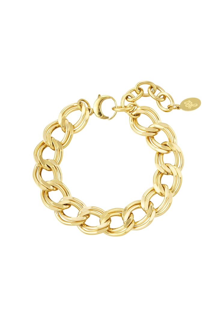 Coarse link bracelet - Gold color 