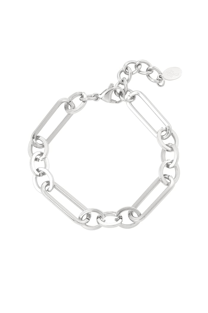 Bracelet thick links - Silver Color color 