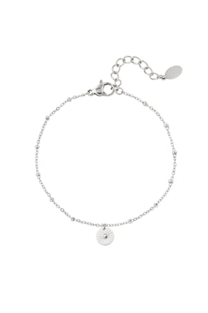 Bracelet round coin - Silver Color color h5 