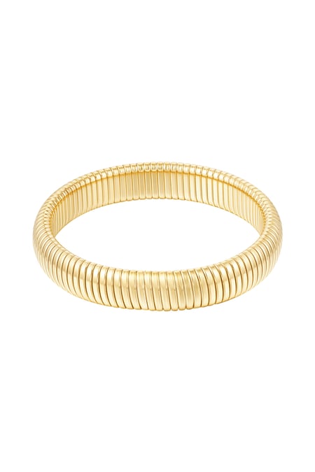 Bracelet ribbed - Gold color