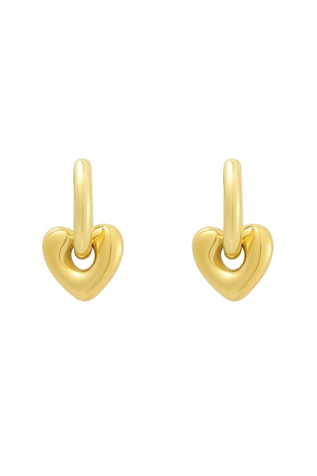 Earrings with heart - Gold color