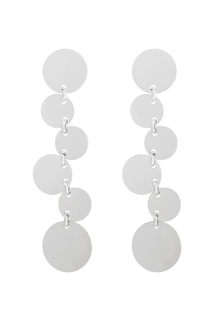 Earrings coins party - Silver Color color 