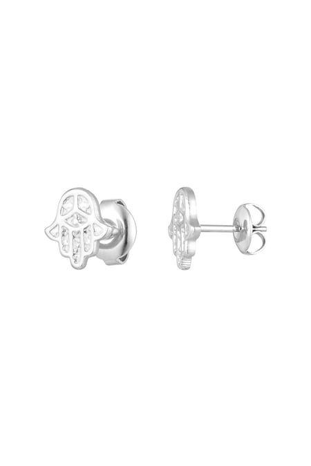 Ear studs hand - Silver Color color 2