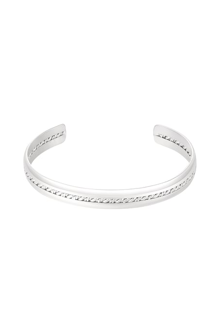 Bracelet esclave trois couches - Couleur argent 2