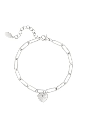 Link bracelet love - Silver Color color h5 