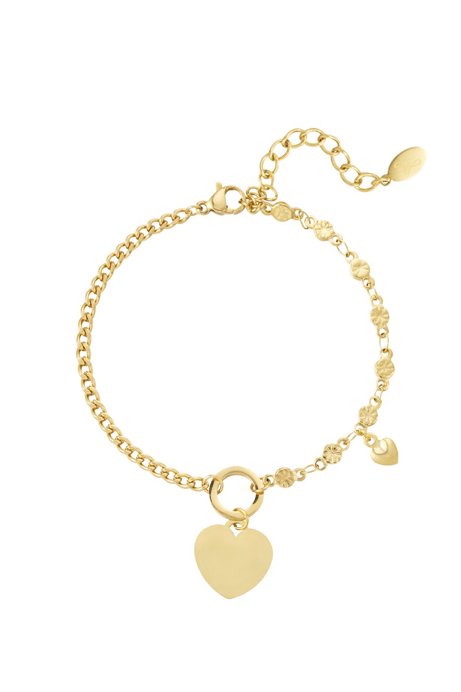 Maglie bracciale con cuore - Colore oro 