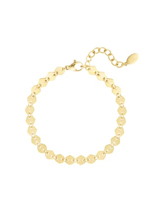 Link bracelet hexagon - Gold color h5 