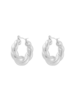 Earrings twisted - Silver Color color h5 