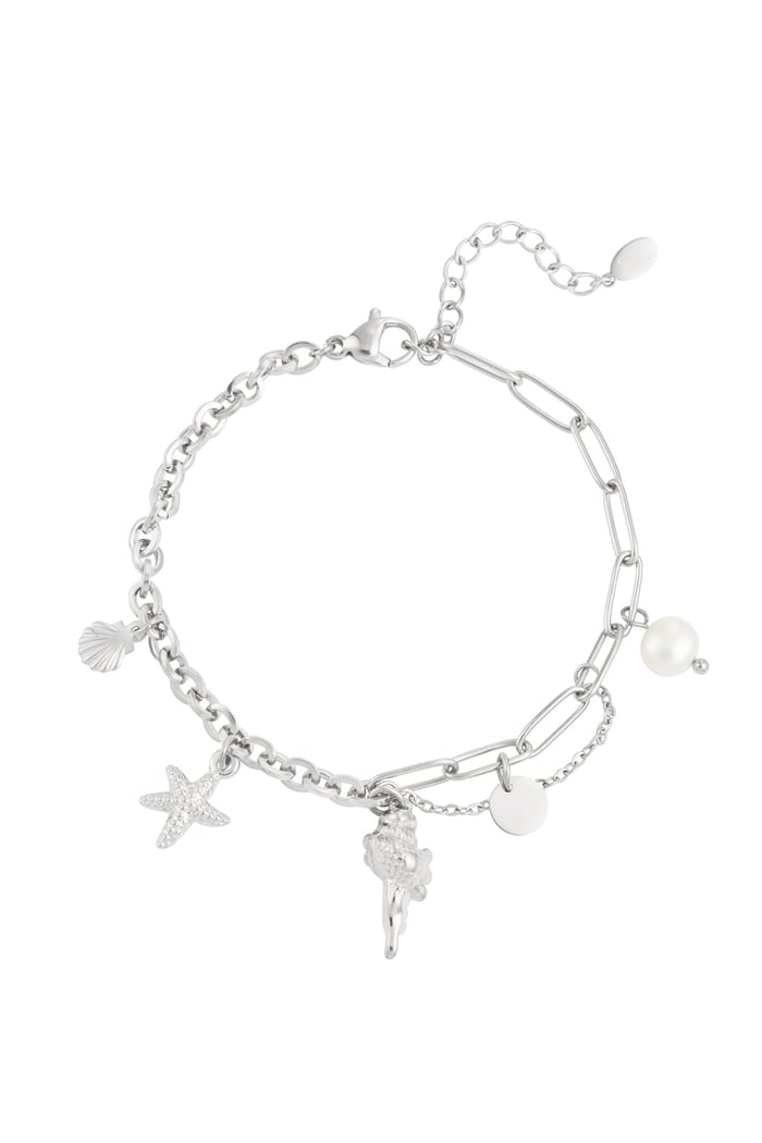 Link bracelet charms - Silver Color color 